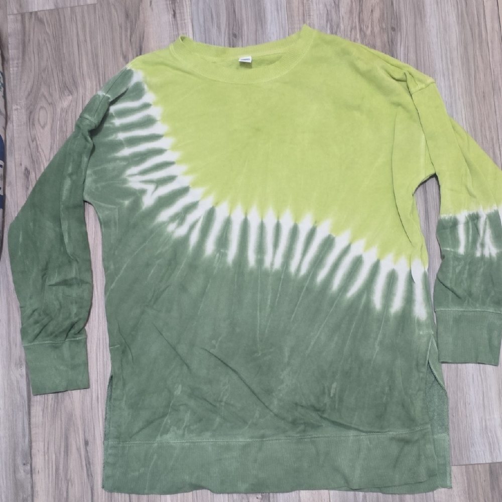 Old Navy Green Tie Dye Crewneck